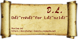 Dörnhöfer László névjegykártya