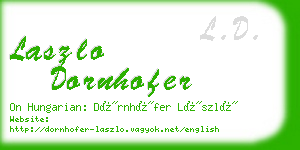 laszlo dornhofer business card